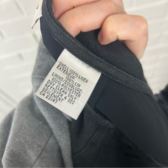 Vintage Talbots Black Irish Linen Skirt Size 10 - Picture 3 of 8